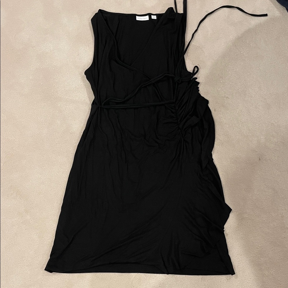 New York & Company Black Asymmetrical Dress
